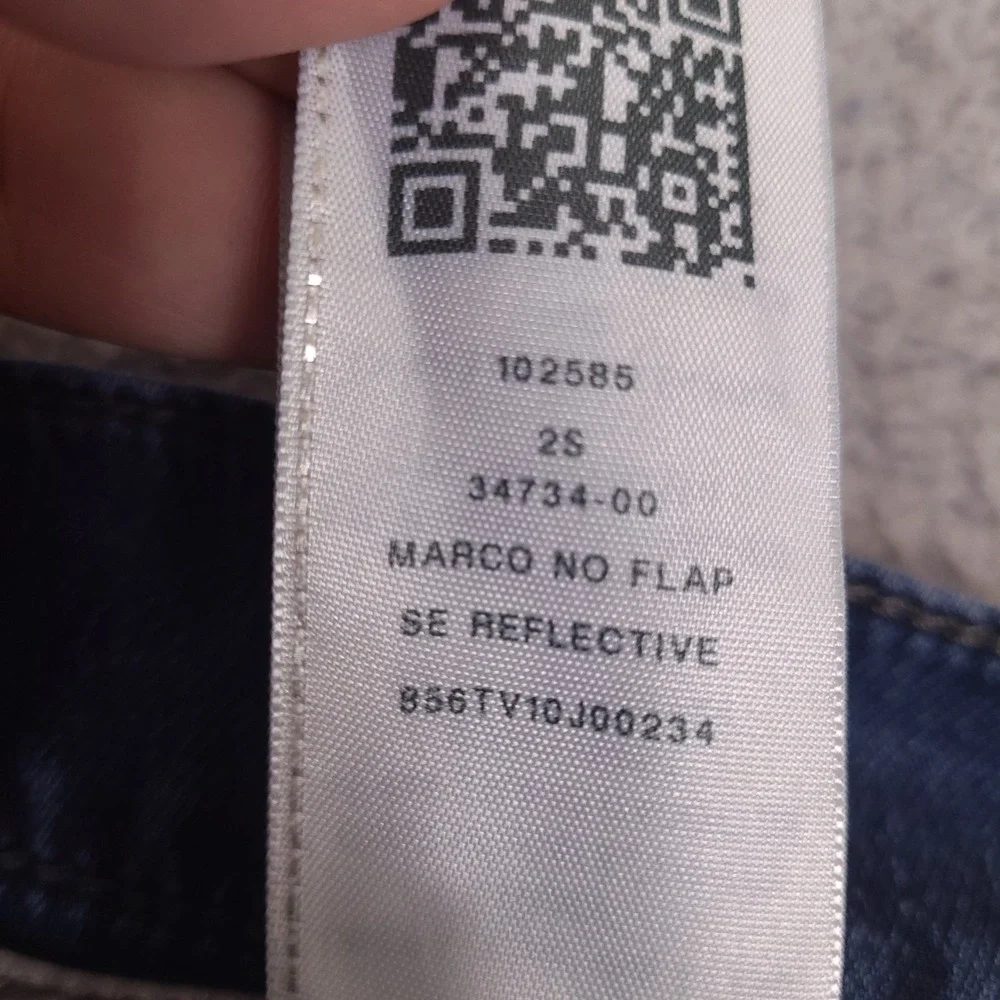 True Religion Jeans Mens 40x27 Blue Marco Relaxed Tapered Reflective‎ Stretch